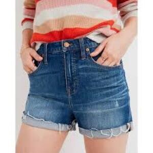 Madewell High Rise Blue Denim Cutoff Shorts